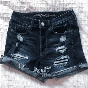 american eagle high rise shortie shorts